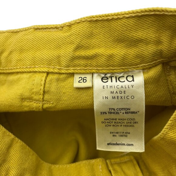 Etica Wide Leg Devon Antique Moss High Rise Jeans Pants Womens 26 x 31 NWT - Picture 5 of 5